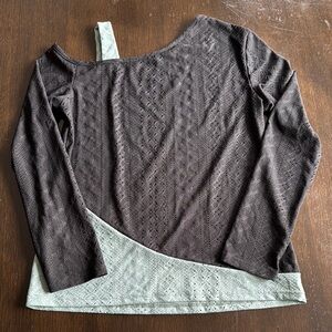 Elegant Black and Gray Women's Top